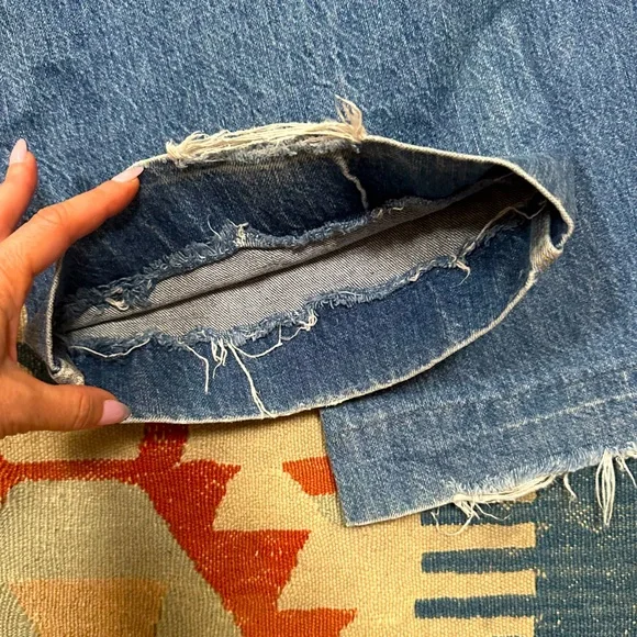 Vintage Hash wide leg jeans 70s Denim Retro Woodstock Hippie 27x31 High Waist - Picture 9 of 10